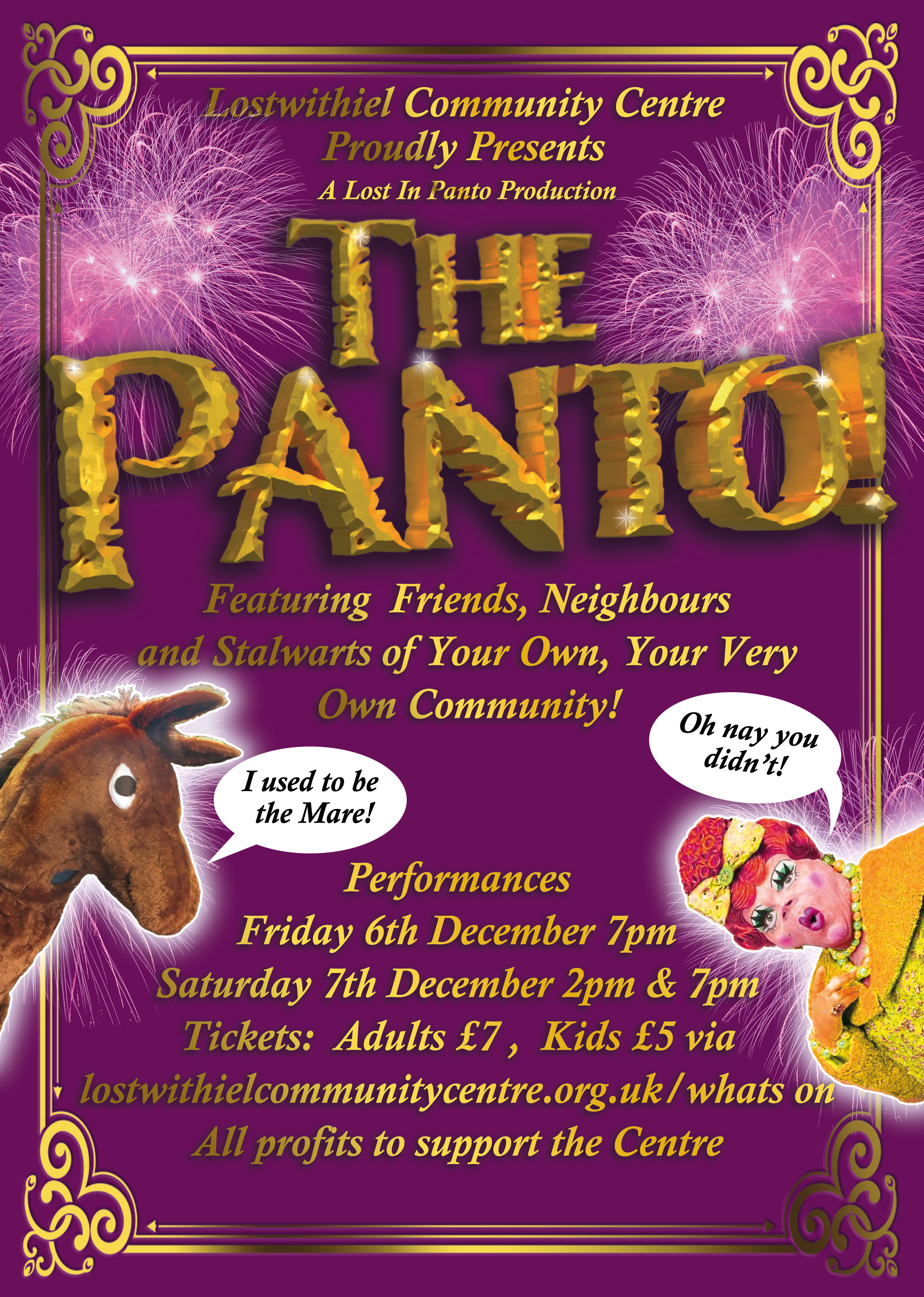 Pantomime Sat 7th Dec